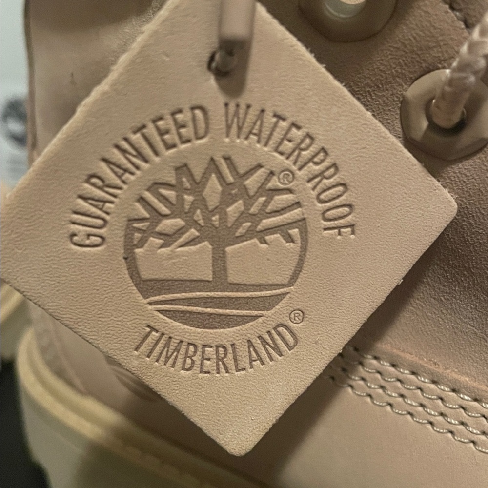 Timberland Premium 6 In Lace Waterproof Light Beige Nubuck Women’s 7 - Picture 5 of 5